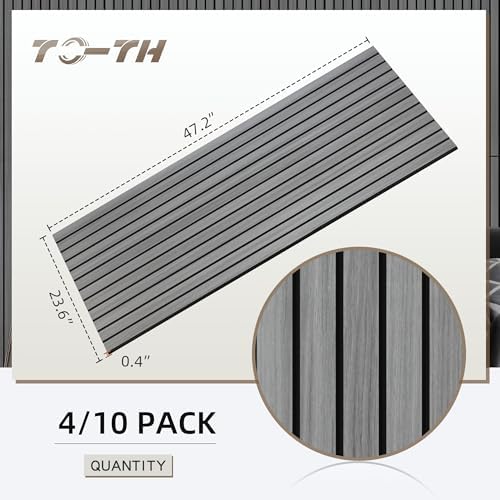 TO-TH Acoustic Wall Panels Sound Absorbing Panel Wood-Look 10Pack - Image 7