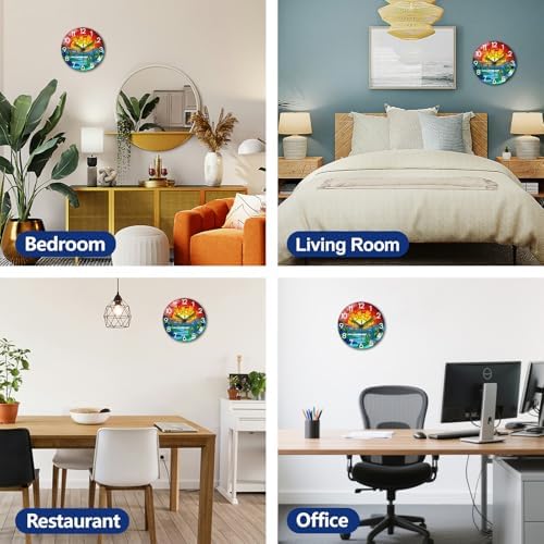 peacoblue Bohemian Sunset Wall Clocks Battery Operated - Image 6