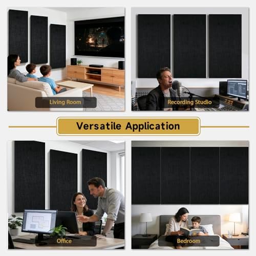 6 PCS Acoustic Panels, 47.2" x 23.6" Self-Adhesive Soundproof Wall Panels - Image 7