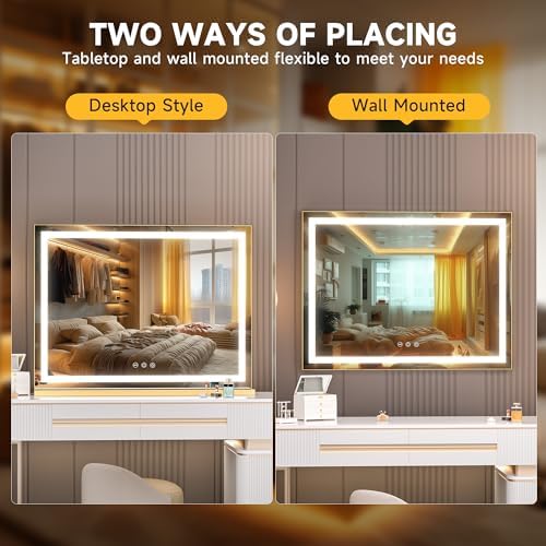 Hasipu Vanity Mirror with Lights, Lighted Makeup Mirror with Dimmable 3 Modes - Image 6