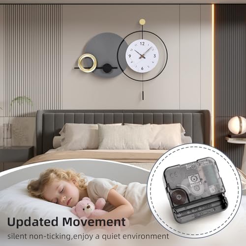 39.4"x25.2" Large Modern Silent Wall Clock - Image 6