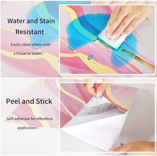 Haimin Wall Panels Peel and Stick Faux Marble Tiles 20 Pack 11.8x11.8in - Image 6