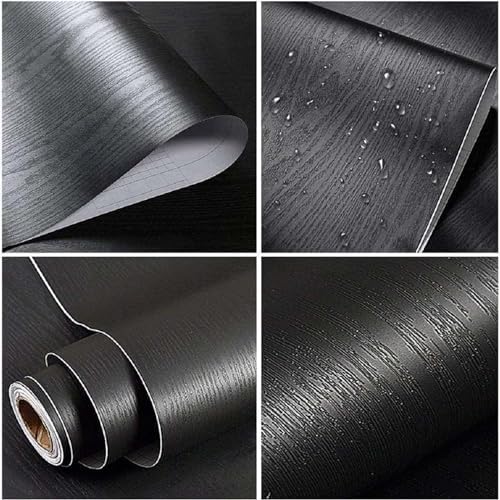 Black Wood Contact Paper Peel and Stick Wood Wallpaper Self Adhesive - Image 7