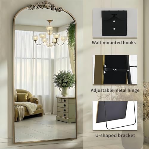 Dewfig Arched Full Length Mirror - Image 6