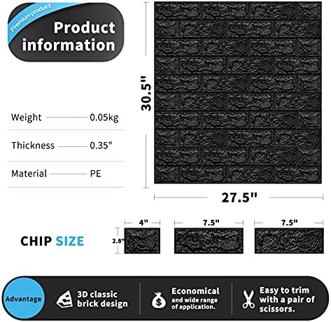 Art3d 11-Pack Durable Faux Brick Peel and Stick 3D Wall Panels - Image 6