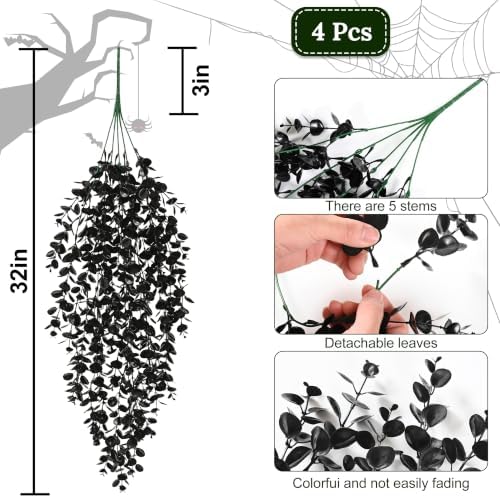 Waipfaru 4Pcs Artificial Hanging Plants - Image 7