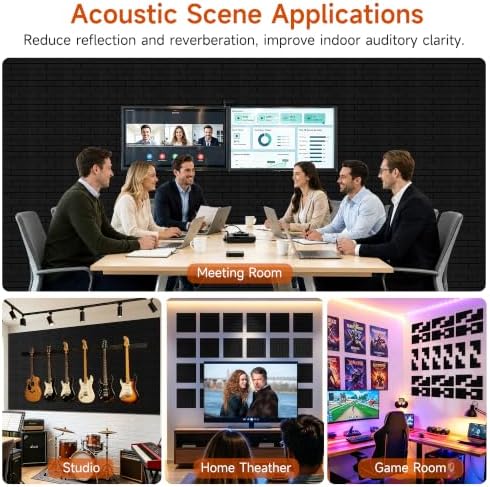 TO-TH Soundproof Panels Peel and Stick Acoustic Wall Panel 12 Pack - Image 7