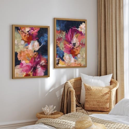 Colorful Abstract Wall Art Decor Modern Flower Canvas Wall Art Abstract Flower - Image 7