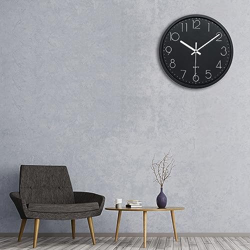 Plumeet Wall Clock, Silent Quartz Clock Decorate Kitchen Living Room, 3D - Image 6