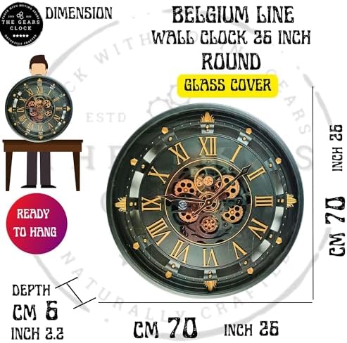 ImprovingLife The Gears Clock 26'' inch Wall Clock - Image 6
