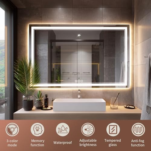 EOGOW 48"x30" LED Bathroom Mirror - Image 6