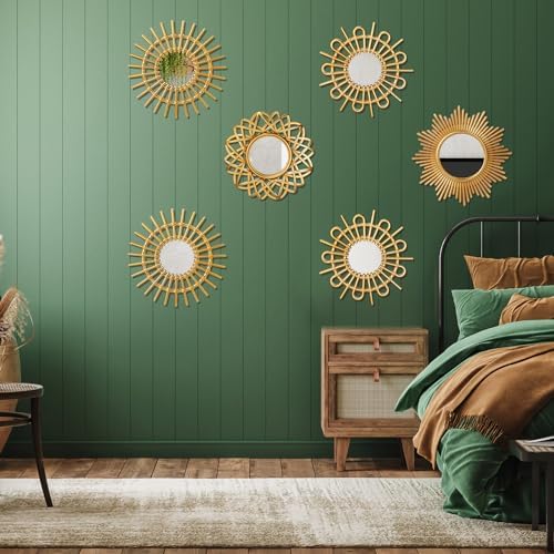Namalu 6 Pcs Sunburst Round Mirror - Image 6