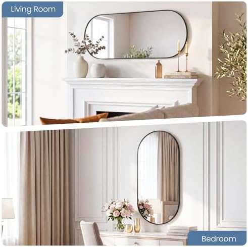 DUMOS 24" x 48" Oval Bathroom Mirror - Image 6