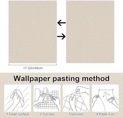 Grasscloth Peel and Stick Wallpaper Khaki Textured Contact Paper, Countertop - Image 6
