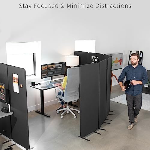 VIVO Freestanding 72 x 66 inch Privacy Panel, Cubicle Divider, Acoustic Wall - Image 6
