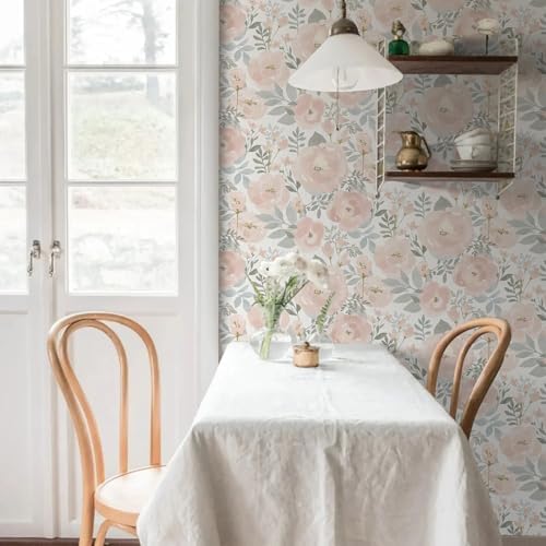 Orainege Peel and Stick Wallpaper Peony Floral Wallpaper - Image 7