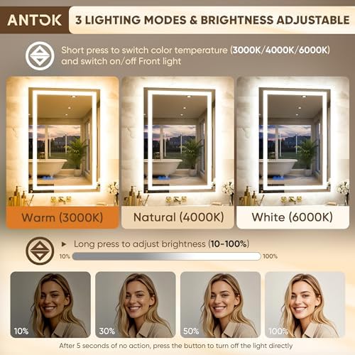 Antok 28x36 LED Bathroom Mirror - Image 6