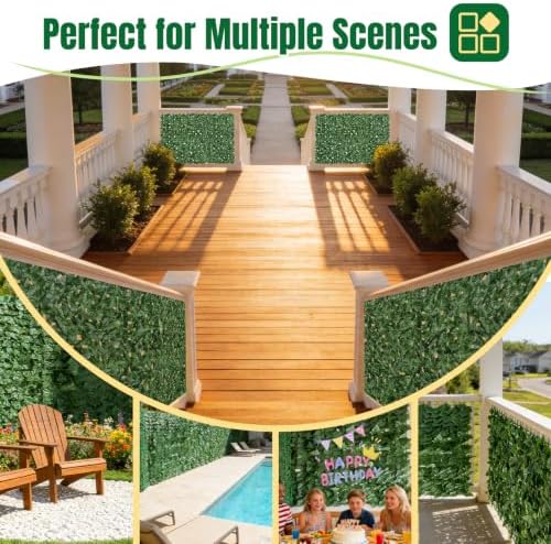 Artificial Ivy Privacy Fence Screen, 140X40 in Privacy Fence Panels Balcony - Image 6