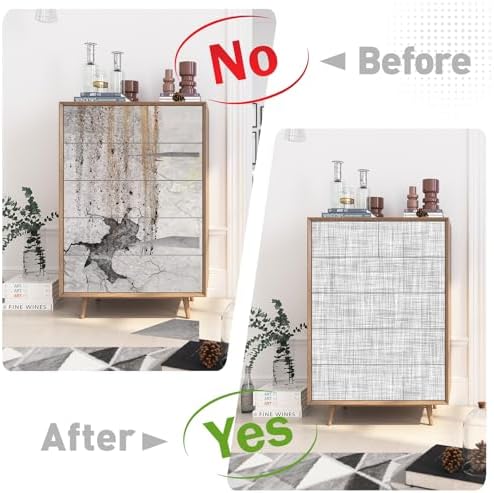 Gray Grasscloth Peel and Stick Wallpaper Texture Contact Paper 17.3"x120" - Image 6