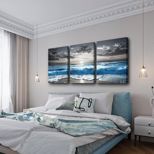 TTHYUEWS Beach Wall Art For Living Room Canvas Wall Decor For Bedroom Office - Image 6