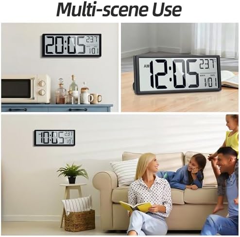 16" Large Digital Wall Clock Battery Operated - Image 7