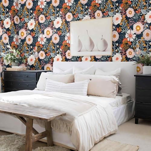 Dimoon Boho Wallpaper Peel and Stick Wallpaper Floral Retro Contact Paper - Image 7
