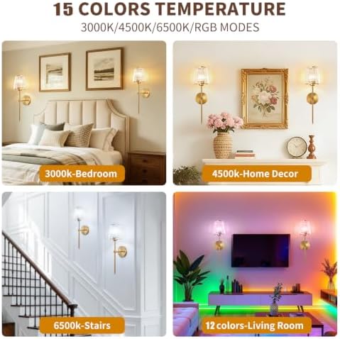 Set of 2 Rechargeable Wall Sconces - Image 7