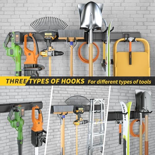 UUP 48" Garage Tool Organizer Wall Mount, 440lbs Garden Garage Storage Garage - Image 6