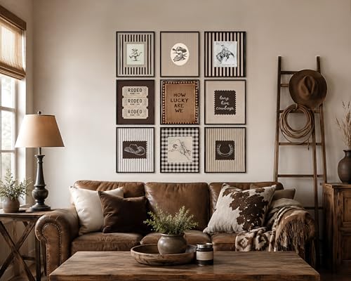 Vintage Western Wall Art Set of 9, Cowboy Prints 8x10 Inch Unframed - Image 6