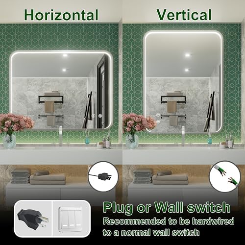 40"x30" Silver LED Bathroom Mirror - Image 6
