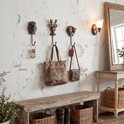 Hicarer 3 Pcs Whimsical Animal Wall Hooks Cast Iron Hangers - Image 6