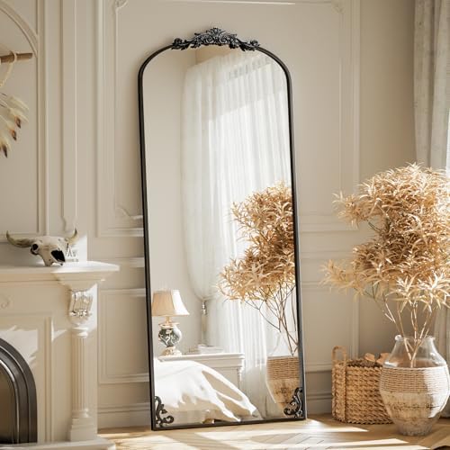 BEAUTYPEAK 65" x 24" Baroque Arch Full-Length Mirror - Image 7