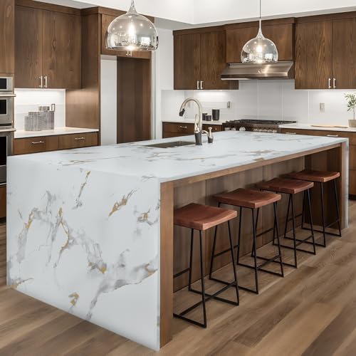 Marble Contact Paper Gold Extra Wide Peel and Stick - Image 7