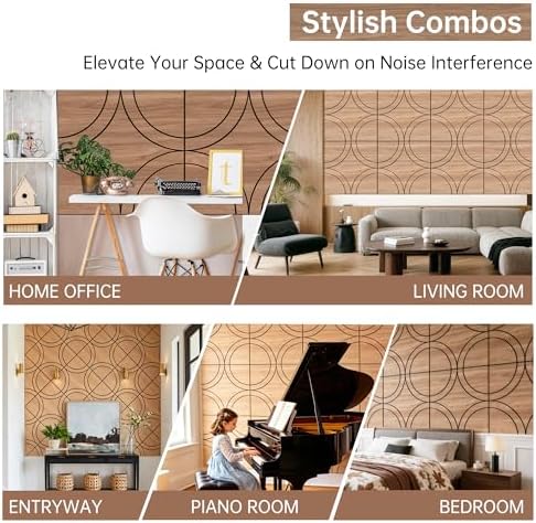 Mollywell Acoustic Wall Panels, 8 Pack, 23.6x23.6 in - Image 6