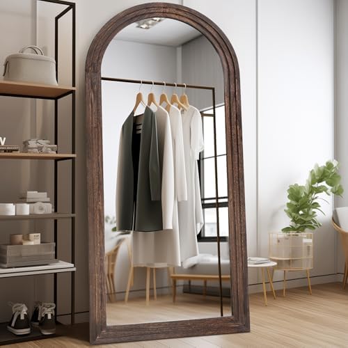 71x32 Arched Full Length Mirror, Solid Wood 3 Layer Frame - Image 7