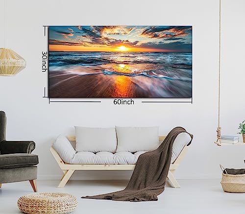 GUGIKA Ocean Wall Art for Living Room, Large Coastal Beach Canvas Wall Decor - Image 7