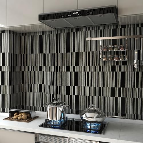 Black and White Stripe Peel and Stick Wallpaer Removable Waterproof Self - Image 7