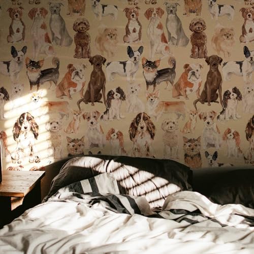 Peel & Stick Waterproof Vinyl Wallpaper Animal- Dog & Camper Themes, Removable - Image 6