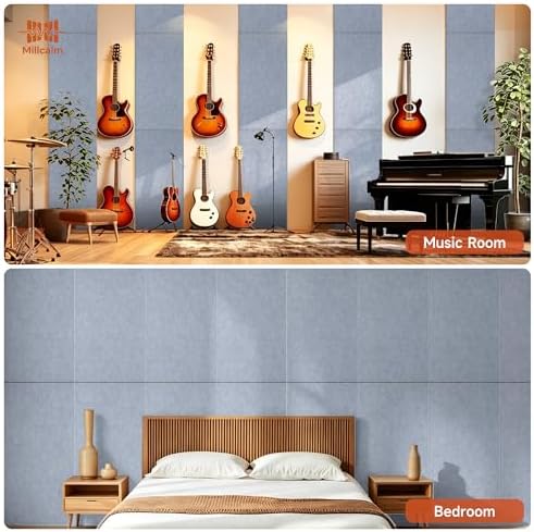 Acoustic Wall Panels, Peel and Stick, 47.2"x23.6", 2 Pack, Light Gray - Image 7
