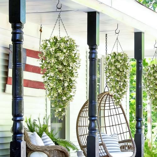 Waipfaru 4pcs Fake Hanging Plants, Faux Ivy Fake Vines Greenery - Image 7