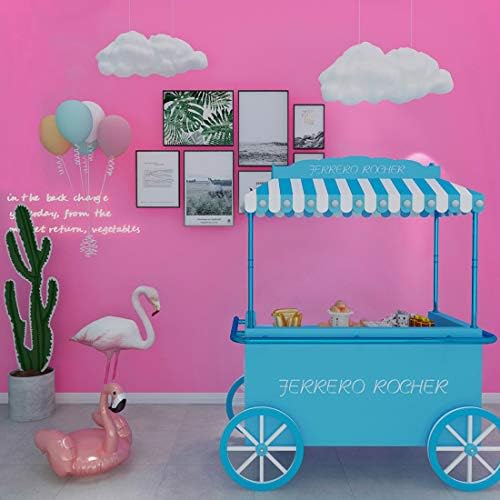 LACHEERY Pink Contact Paper 12"x160" Solid Textured Wallpaper Stick and Peel - Image 6