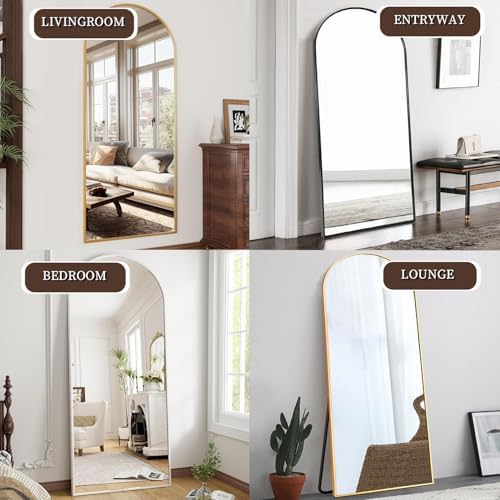 OGCAU 70"x26" Arched Full Length Mirror, Floor Full Body Mirror - Image 6