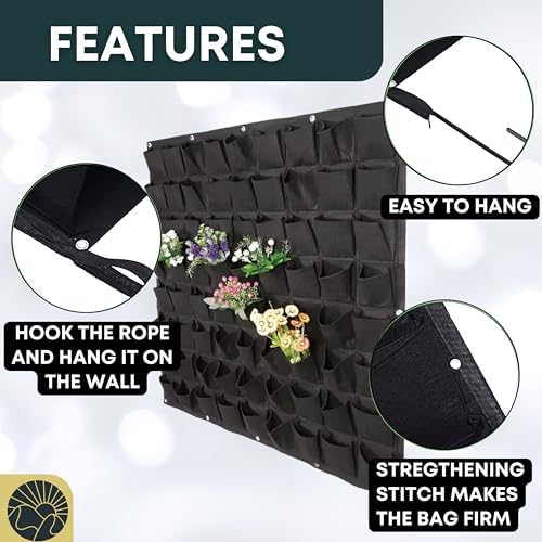 SunVara Vertical Wall Planter 64 Pockets Living wall Garden - Image 7