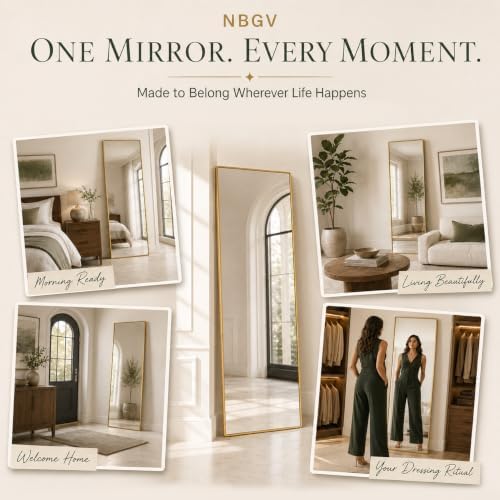 58"x20" Full Length Mirror, Floor Mirror Full Length Gold - Image 7