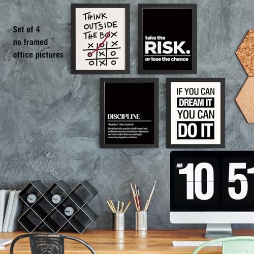 DSHFG Office Motivational Inspirational Wall Art Prints Unframed - Image 5