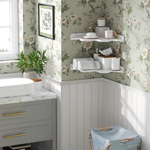 Cloud Corner Shelf Wall Mount, 2-Tier Floating Wavy Corner Wall Shelves - Image 6
