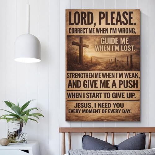 WBYMZWP Vintage Jesus Prayer Poster Motivational Poster Canvas Wall Art - Image 5