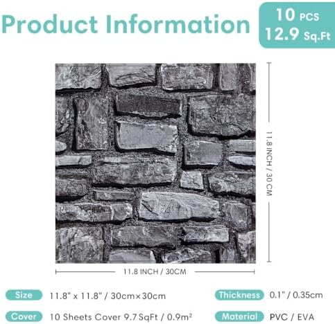Commomy Faux Stone Peel and Stick Wall Panels - Image 6