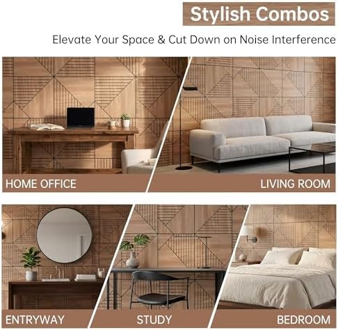 Mollywell Acoustic Wall Panels, 8 Pack, 23.6x23.6 in - Image 6