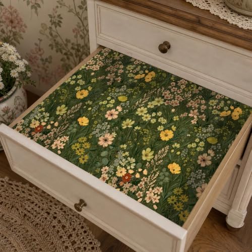 BOKEBEVE Green Wildflower Wallpaper Peel and Stick Boho Floral 17.5 x 118In - Image 7